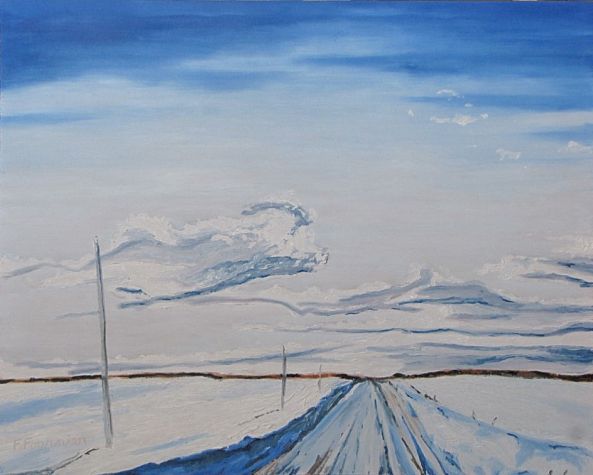 Le chemin enneigé, Snowy Road ch Daniel LaPatrie Quebec Canada-Francois Fournier