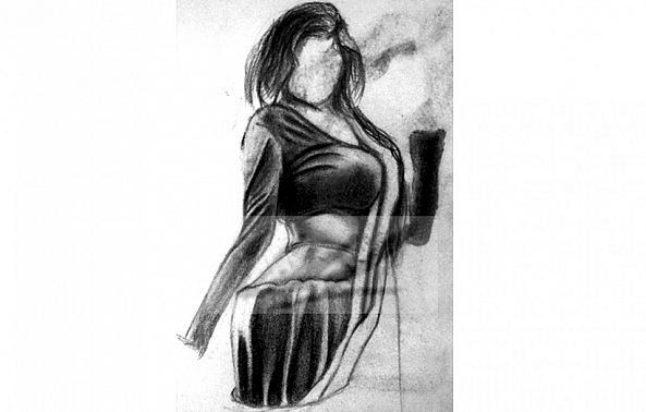 Saree Sketch 2 -MVK ARTworks